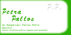 petra pallos business card